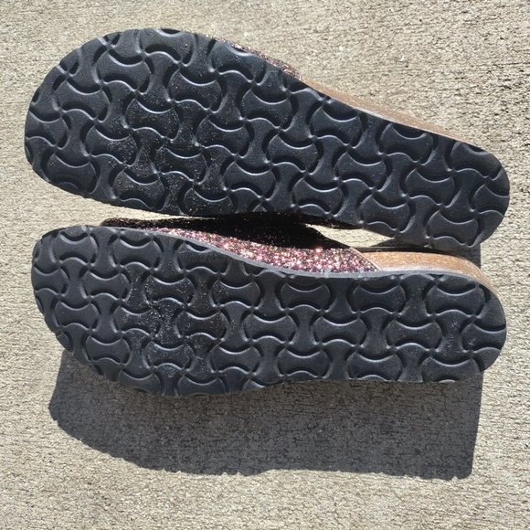 Bos And Co Women's Sandals Brown Bronz Glux Glitter Slide Size 10 EU41 - Picture 5 of 8